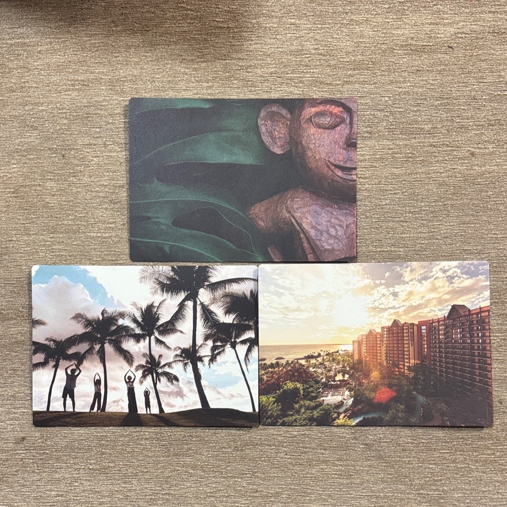 Set of Three Artistic Disney Aulani Postcards